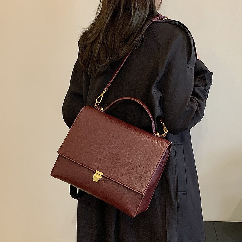 Pocket Square Set - Textured Women Pu Handbags Solid Leather