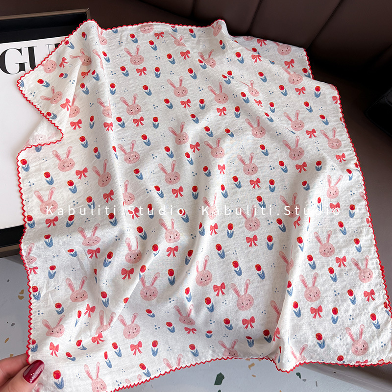 Cotton Linen Square Scarf  58  - огляд і ціна Ascot Neck Scarf