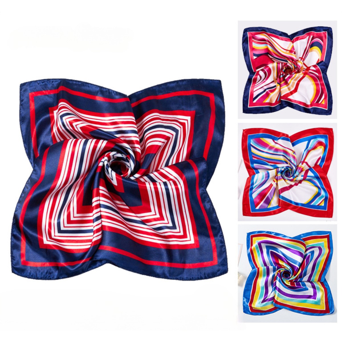 50*50cm Square Silk Scarves Sc - огляд і ціна Face Scarf Mask