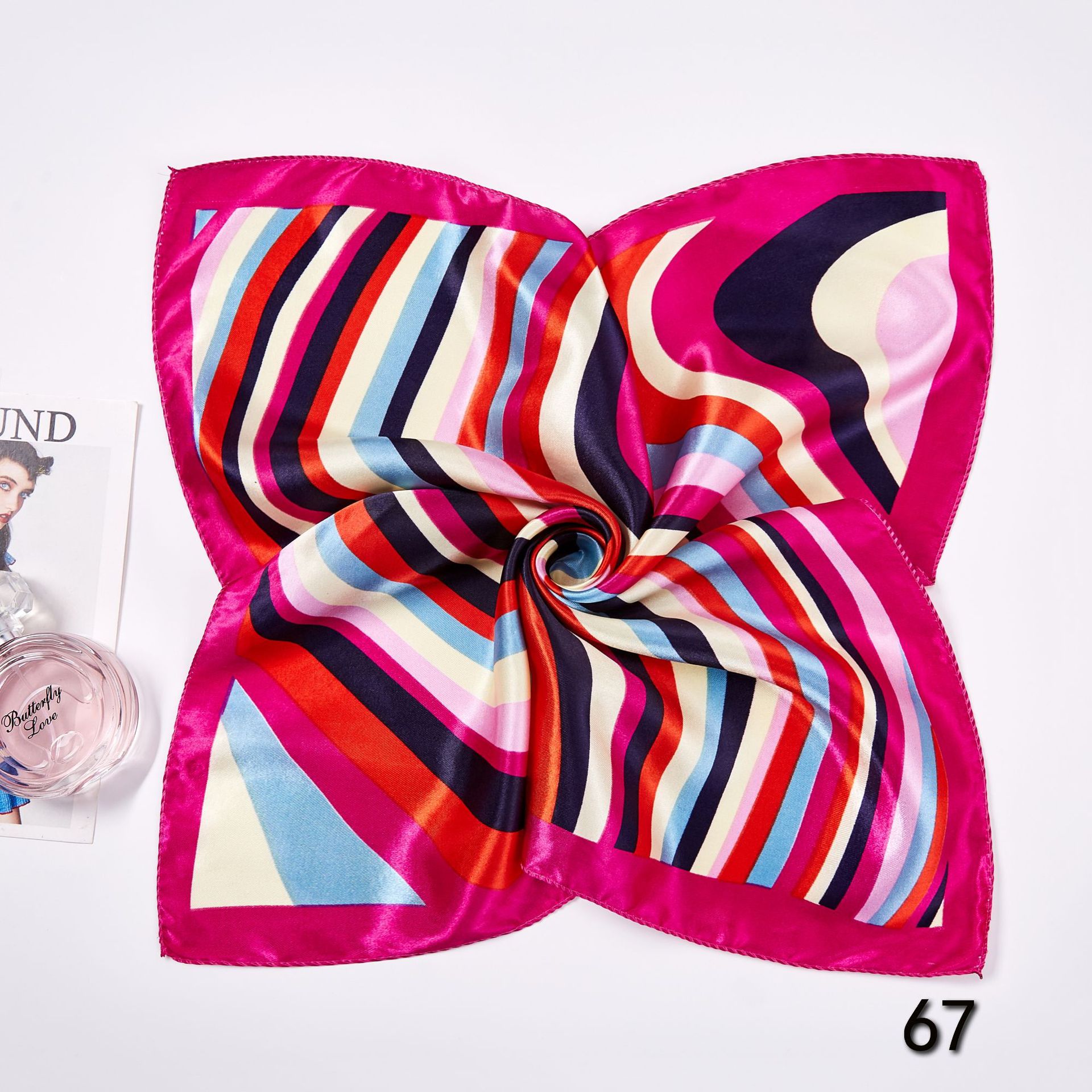 50*50cm Square Silk Scarves Sc - огляд і ціна Face Scarf Mask