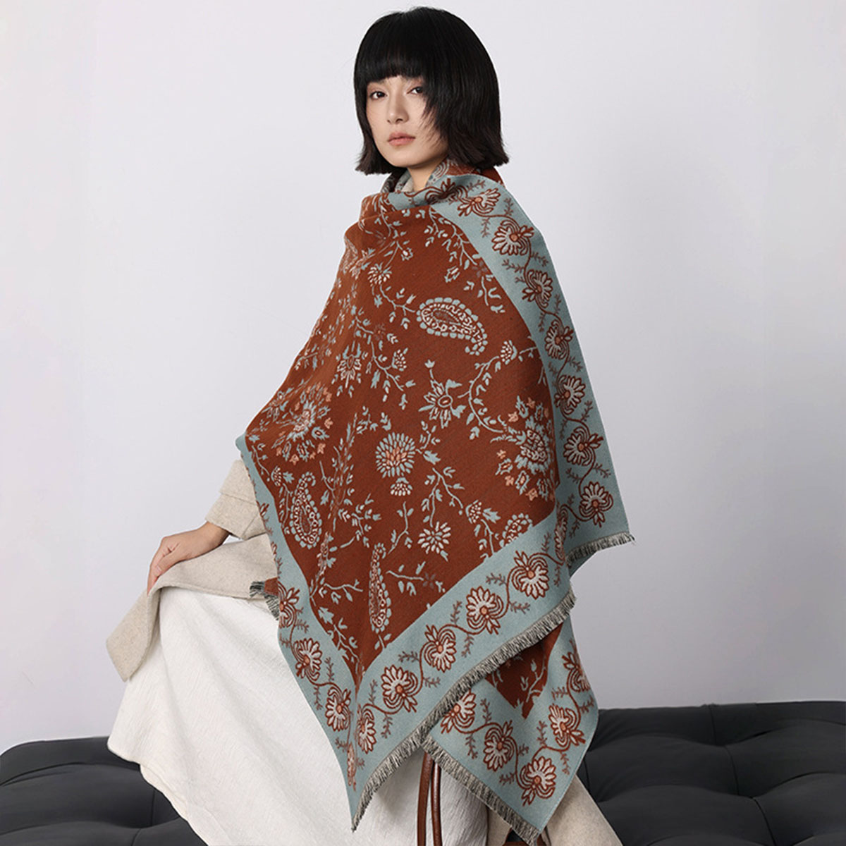 Luxury Winter Imitation Cashme - огляд і ціна Woven Scarf Blanket
