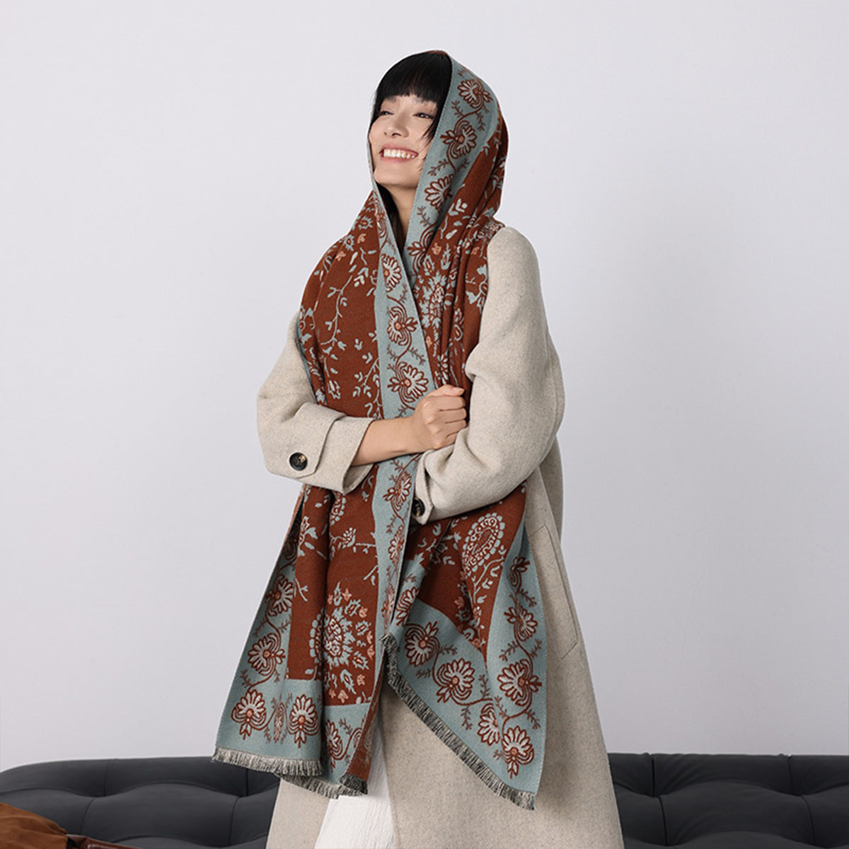 Luxury Winter Imitation Cashme - огляд і ціна Woven Scarf Blanket