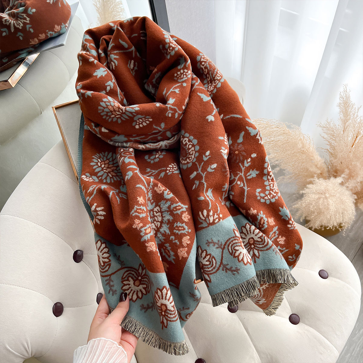 Luxury Winter Imitation Cashme - огляд і ціна Woven Scarf Blanket