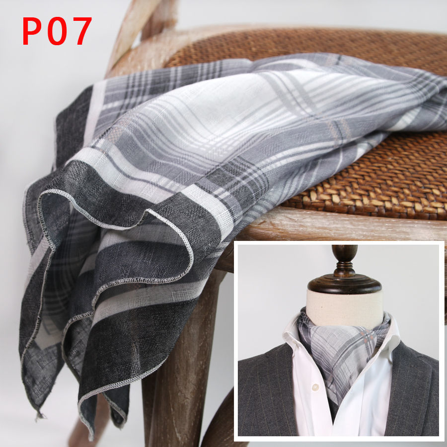 Men's Square Scarf with Button - огляд і ціна Ascot Neck Scarf