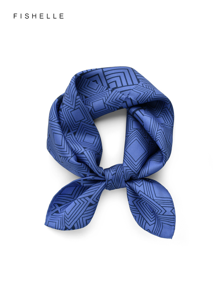 Geometric printed real silk tw - огляд і ціна Face Scarf Mask