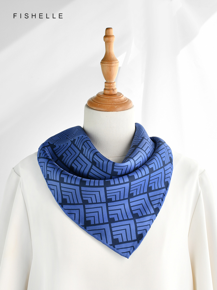 Geometric printed real silk tw - огляд і ціна Face Scarf Mask