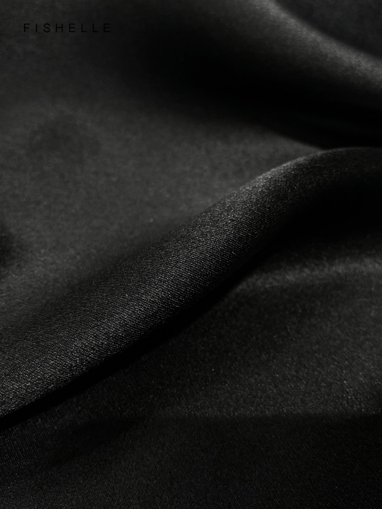Solid color black pure silk sc - огляд і ціна Scarf Silk Square